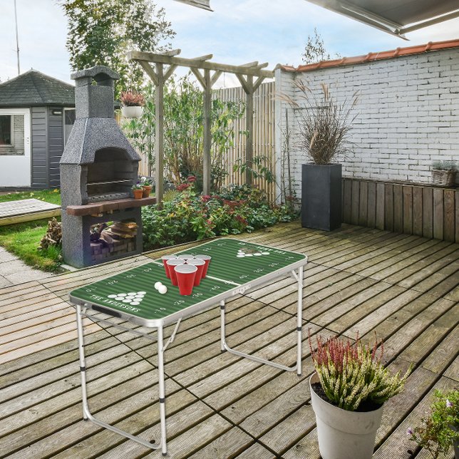 Football Themed | Family Name Monogram Beer Pong Table (Creator Uploaded)