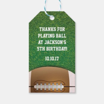 Football Themed Favor Tags by AestheticJourneys at Zazzle
