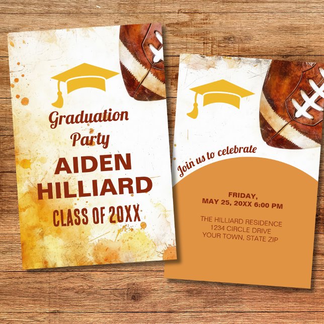 Football Themed Graduation Party  Flyer (Creator Uploaded)