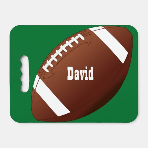 Football Themed Green Personalized Seat Cushion