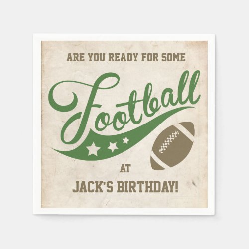 Football Themed Napkins  Paper Party Goods