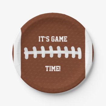 Football Themed Party Plates by AestheticJourneys at Zazzle