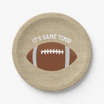 Football Themed Party Plates by AestheticJourneys at Zazzle