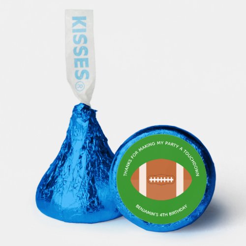 Football Themed Personalized Kids Hershey Kisses Hersheys Kisses