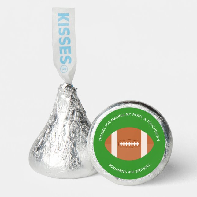 Football Themed Personalized Kids Hershey Kisses Hershey®'s Kisses® (Front)