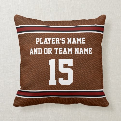 Football Throw Pillows PERSONALIZED with Your Text