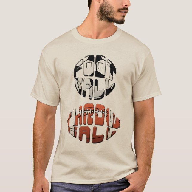 "Football Throwball" Funny Soccer T-Shirt (Front)