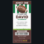 Football Ticket Birthday Boy Sports Creative Invitation<br><div class="desc">Football Ticket Birthday Boy Sports Creative</div>