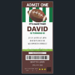 Football Ticket Birthday Boy Sports Creative Invitation<br><div class="desc">Football Ticket Birthday Boy Sports Creative</div>