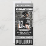 Football Ticket Birthday Invitation, Digital Invitation