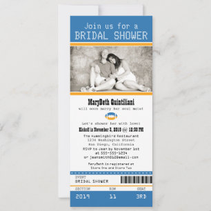 Football Ticket Bridal Shower Invitation