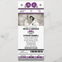 Football Ticket Wedding Invitation