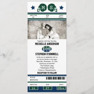Football Ticket Wedding Invitation