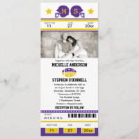 Football Ticket Wedding Invitation