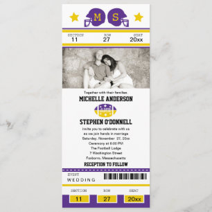 Football Ticket Wedding Invitation
