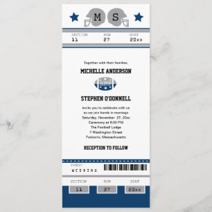 thumbnail interactive-video image 1 of Wedfest Football Ticket Wedding Invitation Sample Pack - Soccer Themed Invites 1 of 4