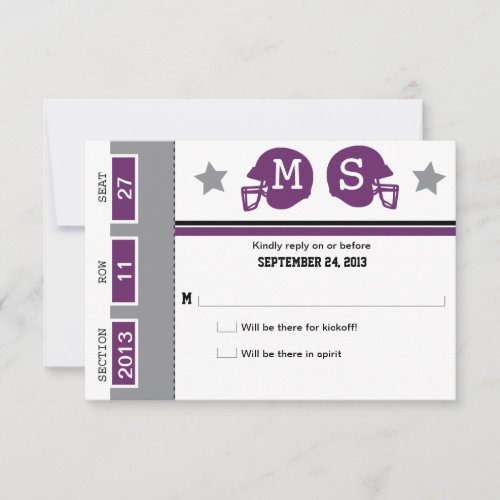 Football Ticket Wedding RSVP