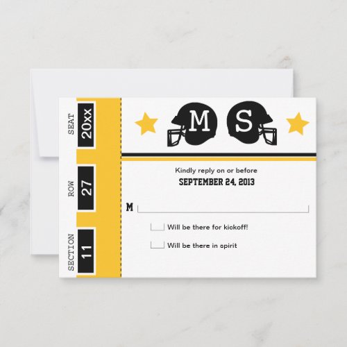 Football Ticket Wedding RSVP