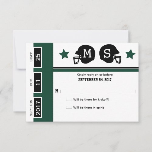 Football Ticket Wedding RSVP