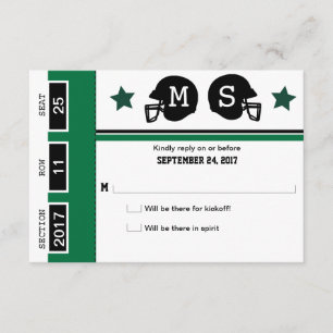 Football Ticket Wedding RSVP