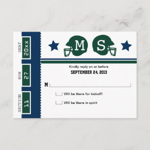 Football Ticket Wedding RSVP