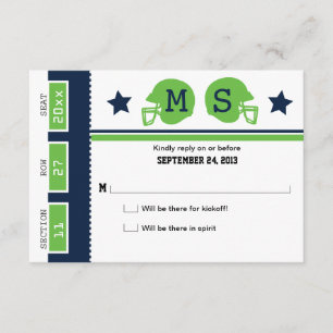 Football Ticket Wedding RSVP