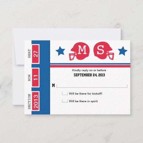 Football Ticket Wedding RSVP