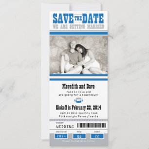 Football Ticket Wedding Save the Date