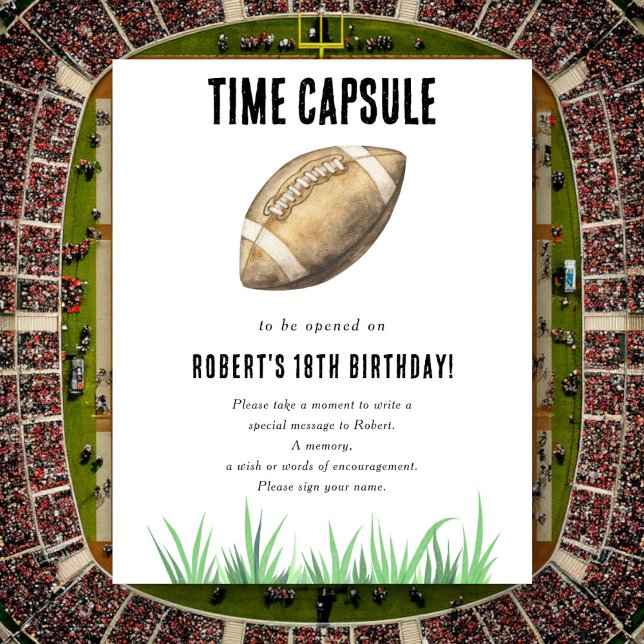 Football Time Capsule 1st birthday  Poster (Creator Uploaded)
