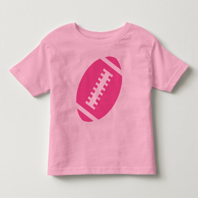 FOOTBALL TODDLER Pink | Front Pink Football T-shirt (Front)
