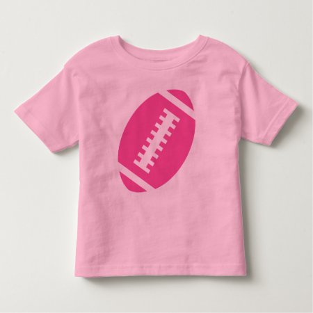 Football Toddler Pink | Front Pink Football Toddler T-shirt