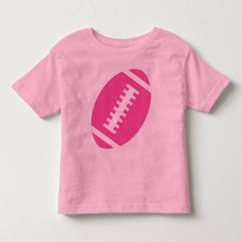 FOOTBALL TODDLER Pink  Front Pink Football Toddler T_shirt