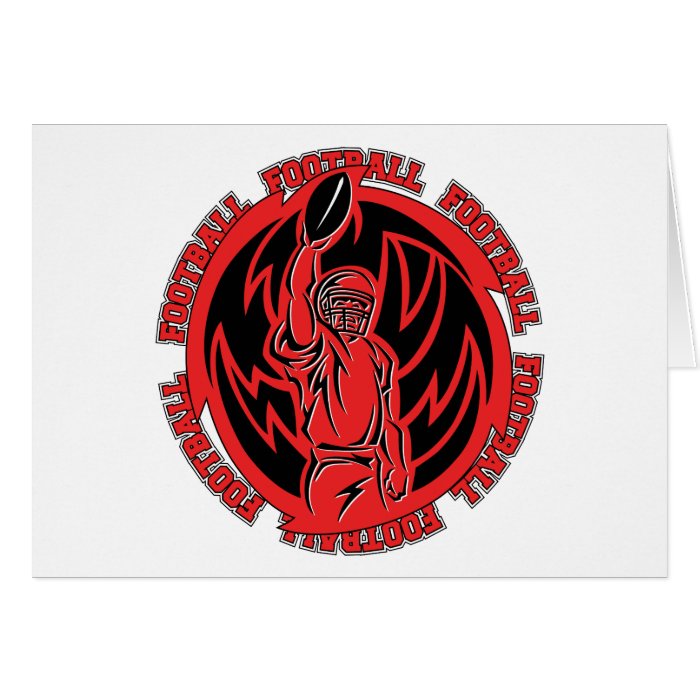 Football Tribal Red Logo Cards