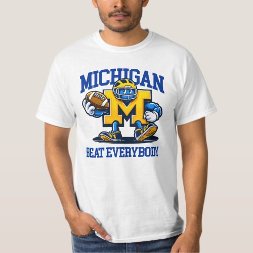 Football Triumph Letter M Michigan Mascot T_Shirt