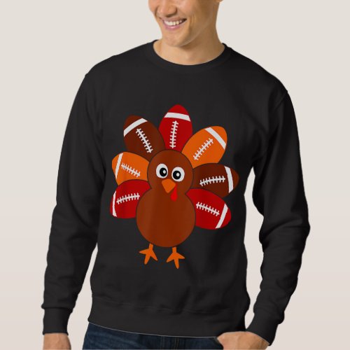Football Turkey Balls Thanksgiving Boys Kids Men W Sweatshirt