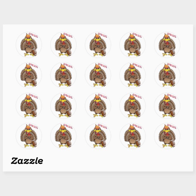 Football Turkey Classic Round Sticker (Sheet)