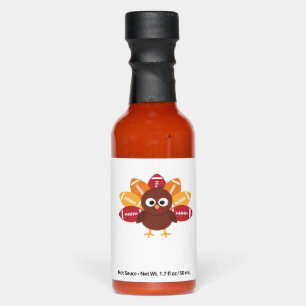 Football Turkey Funny Thanksgiving Oversized T-Shi Hot Sauces