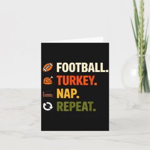 Football Turkey Thanksgiving For Kids Boys Men  Card
