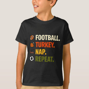 Football Turkey Thanksgiving For Kids Boys Men T-Shirt