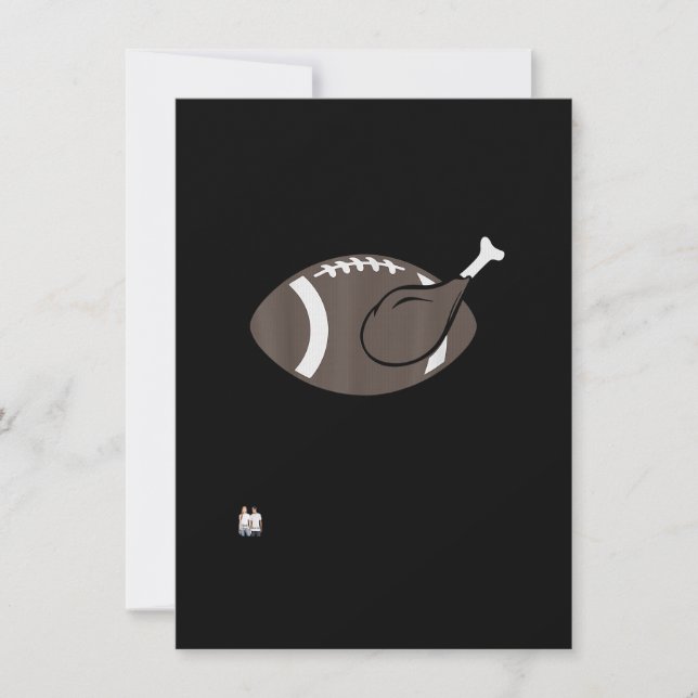 Football Turkey Thanksgiving Invitation (Front)