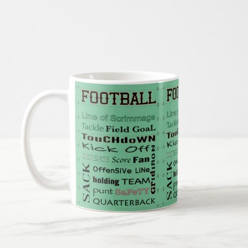 FOOTBALL typography Coffee Mug