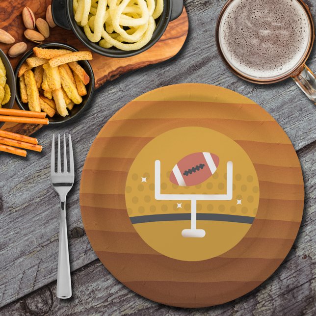 Football Upright Game Day Paper Plates (Football upright game day paper plates)