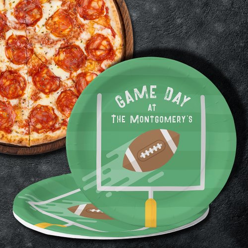 Football Uprights Game Day Paper Plates