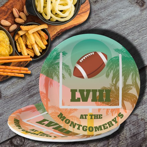 Football Uprights Party Paper Plates