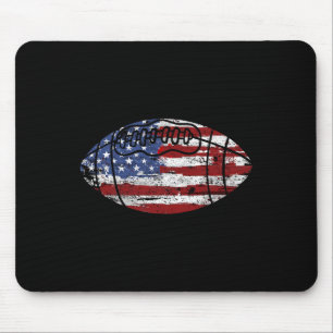 Football Usa American Flag Vintage Gift Mouse Pad