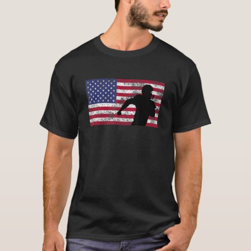 Football Usa Flag Patriotic Sports  American Footb T_Shirt