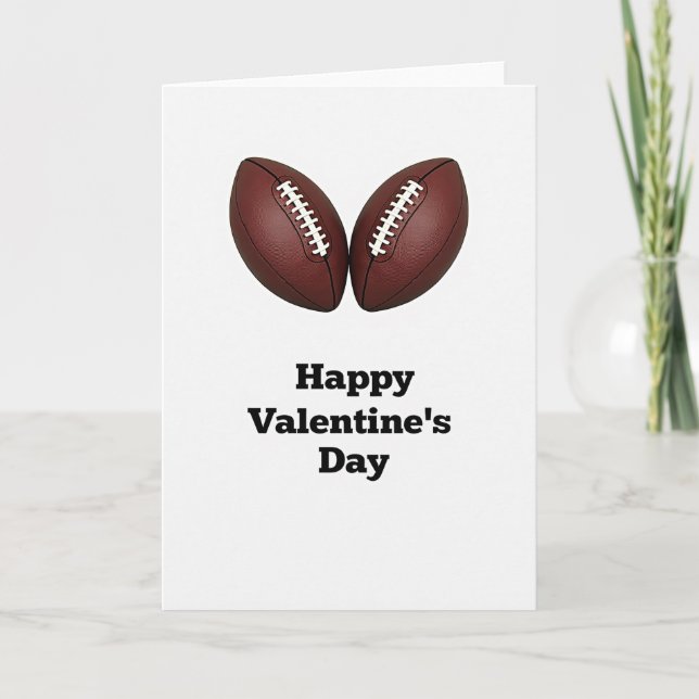 Football Valentine Day Card (Front)