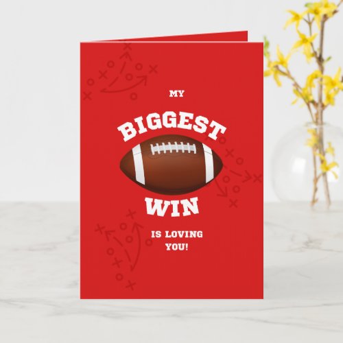 Football Valentines Day Card