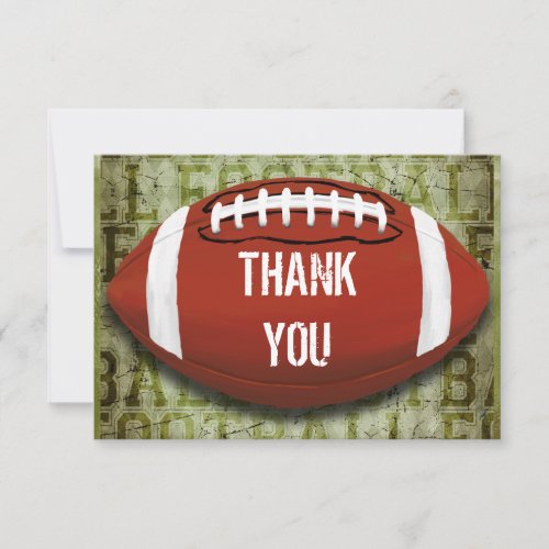 Football Vintage Green Grunge Thank You