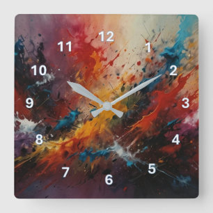 Football Warriors Square Wall Clock